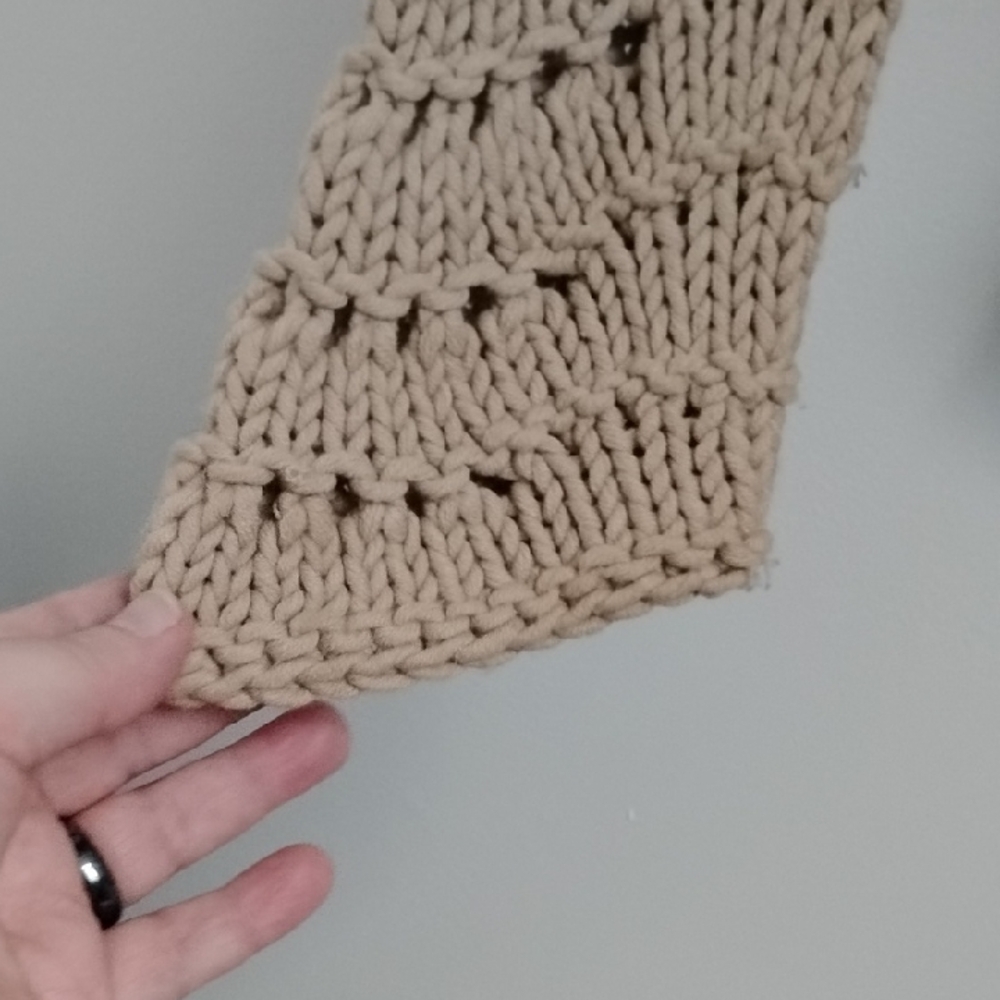Y2K Boho Coquette Cottagecore Festival  Beach Tan Open Knit Tie Front Sweater - Picture 5 of 14